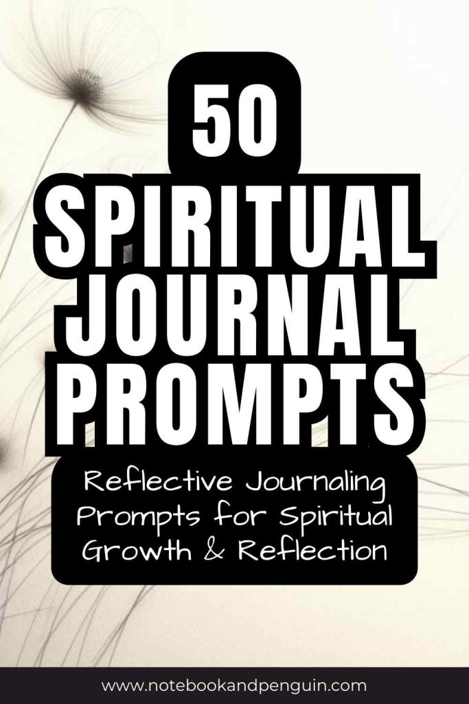 Spiritual journal prompts Pinterest pin