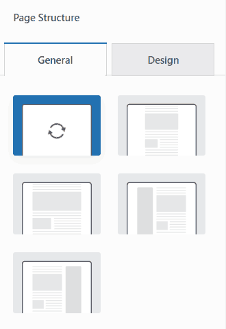 Blocksy theme page structure settings