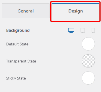 The Blocksy Design Tab