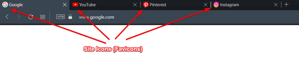 Examples Of Favicons In Browser Tabs