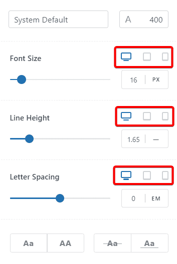 WordPress Mobile Font Options