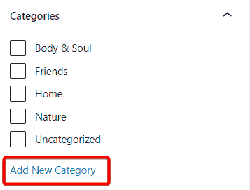 Add A New Category