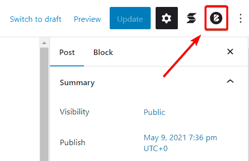 Blocksy page settings