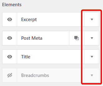 How to change individual element options
