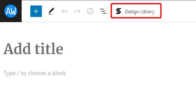 Stackable design library button