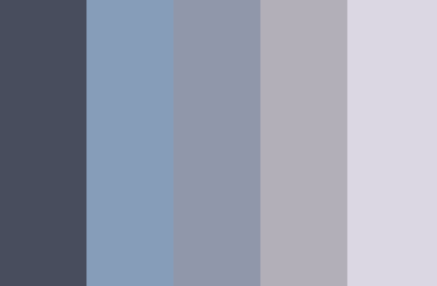 Blue gray color palettes with hex codes