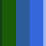 Blue and green color palettes