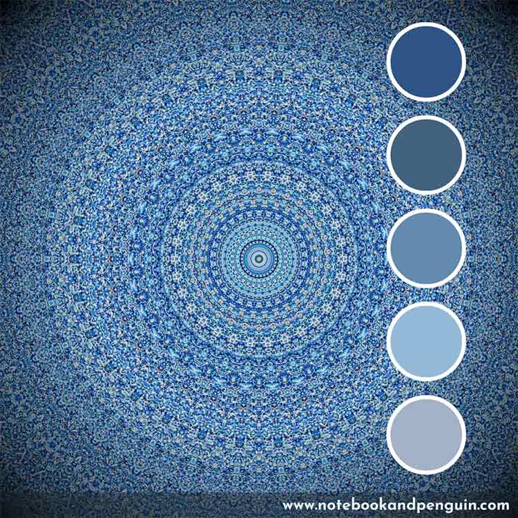 Calming blue gray color palette