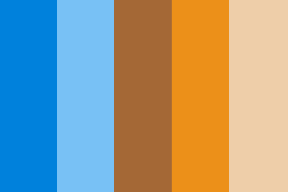 Blue and Orange Color Palette ideas With Hex Color Codes