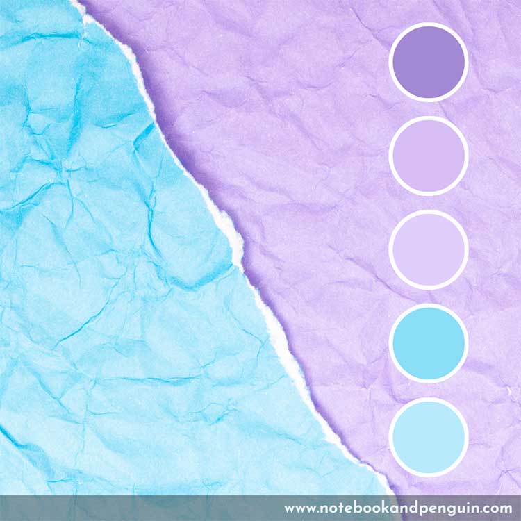 Light purple and teal color combination