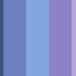 Blue and purple color palettes with hex codes