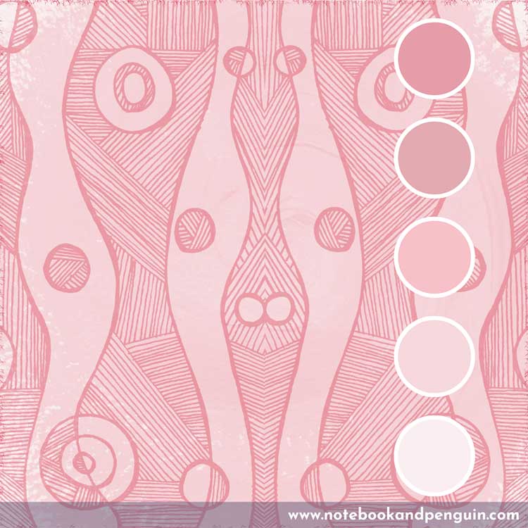 Monochromatic Pastel Pink Color Palette