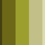 Olive green color palettes with hex codes
