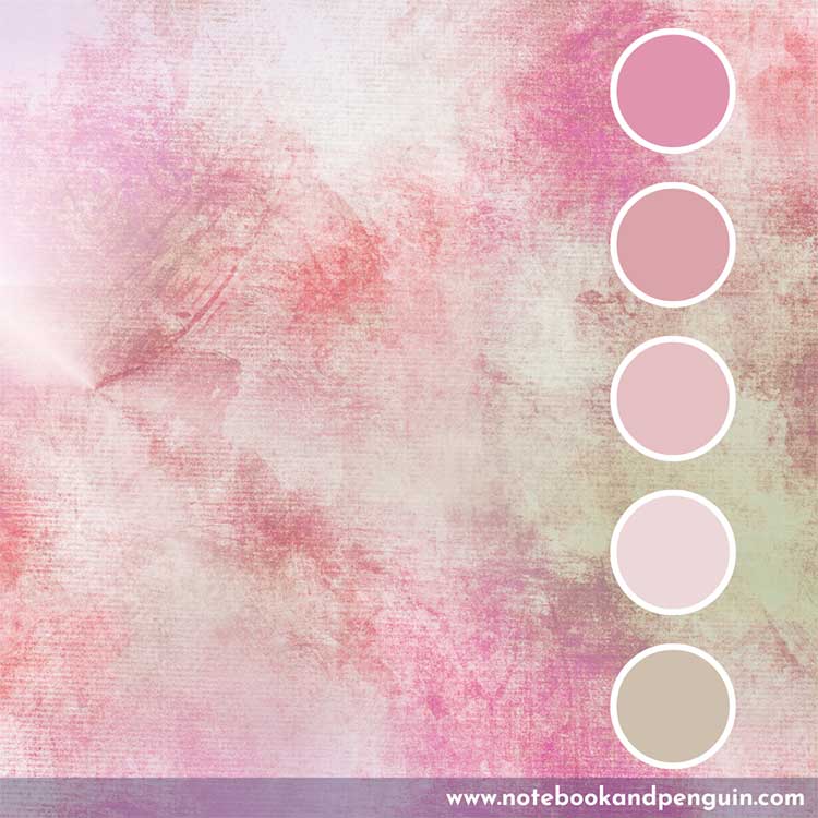 Pastel green and light pink color palette