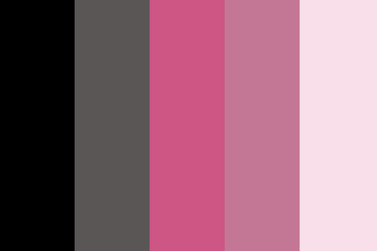 Pink and Black Color Palettes With Hex Codes Included