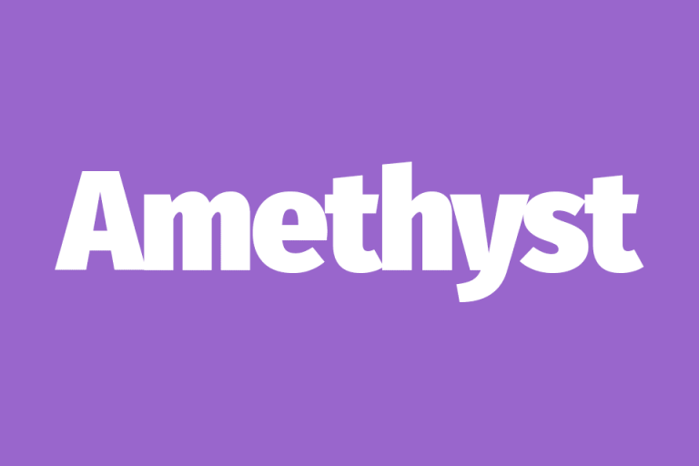 Amethyst Color Guide with hex codes and swatches