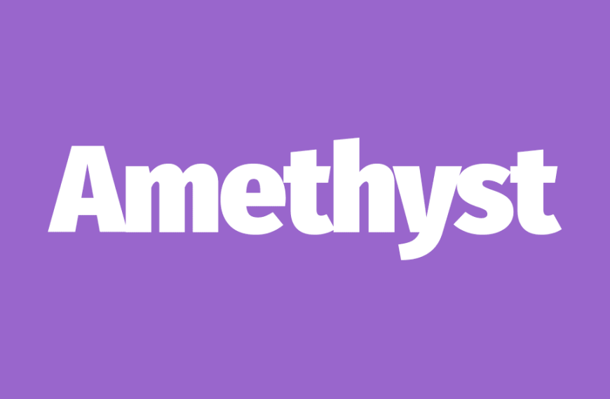 Amethyst Color Guide with hex codes and swatches