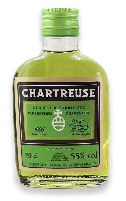 A Bottle Of Chartreuse Liqueur
