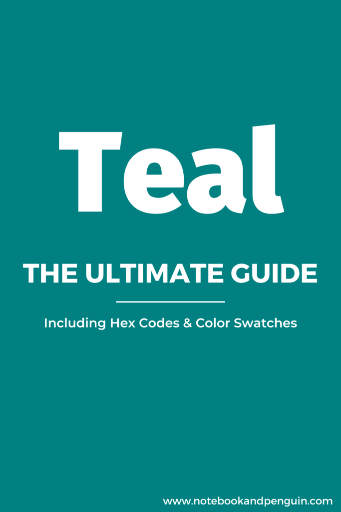 Teal Color Guide Pinterest Pin