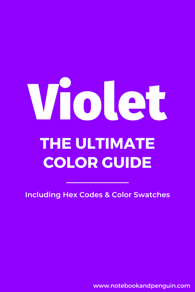 Violet color guide pinterest pin