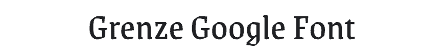 Grenze Google Font Example