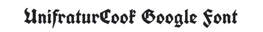 UnifrakturCook Gothic Google Font Example