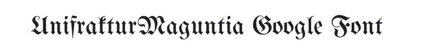 UnifrakturMatuntia Font Example