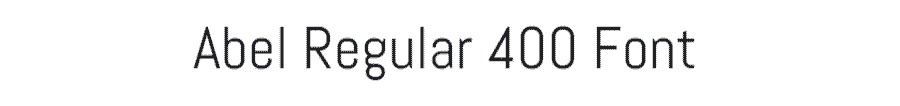 Abel Regular font example