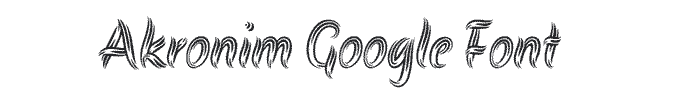 Akronim unique Google font example