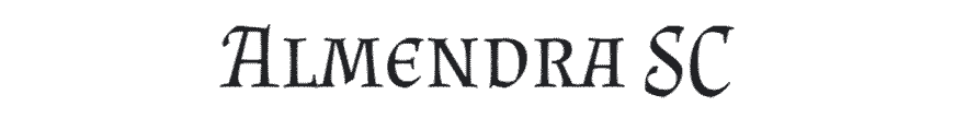 Almendra SC Font Example