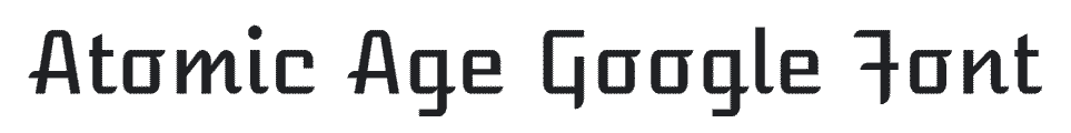 Atomic Age 80s style font example