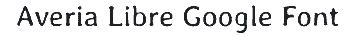 Averia Google Font Example
