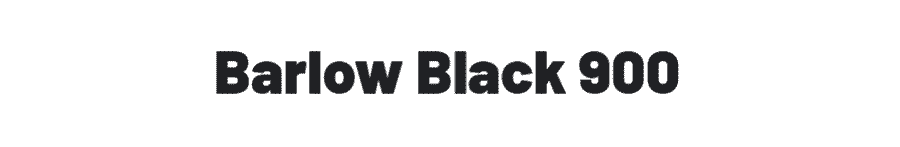 Barlow Black fat font example