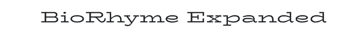 BioRhyme Expanded scientific Google font