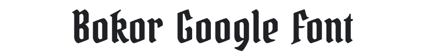 Bokor Google Font Example