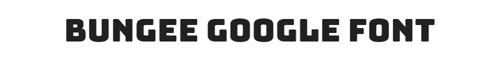 Bungee Google Font example