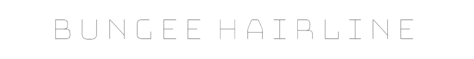 Bungee Hairline retro thin Google font example