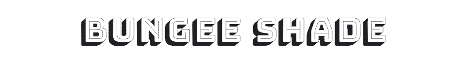 Bungee Shade drop shadow font example