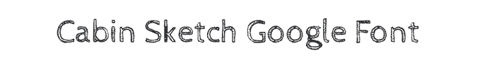 Cabin Sketch pretty Google font example