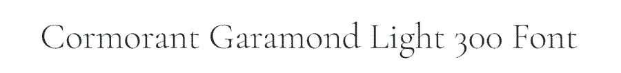 Cormorant Garamond light font example