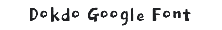 Dokdo Spooky Google Font Example
