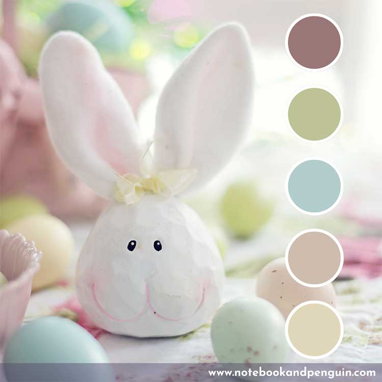 Easter pastel color palette