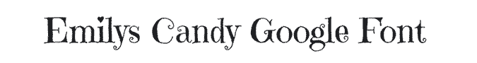 Emilys Candy pretty Google font example