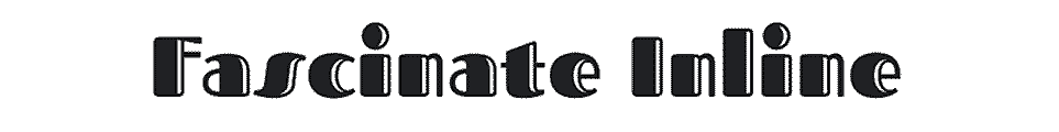 Fascinate Inline 70s font example