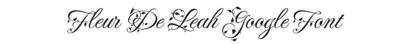 Fleur De Leah pretty Google font example
