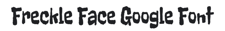 Feckle Face Google font for kids