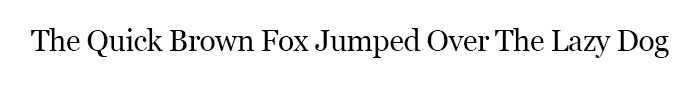 Georgia Serif Font Style Example