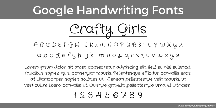 Crafty Girls Google Font