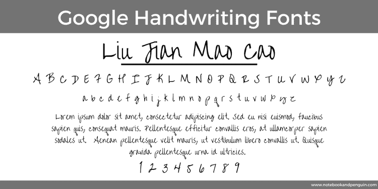 Liu Jian Mao Google Font