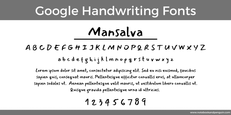 Mansalva Google Font